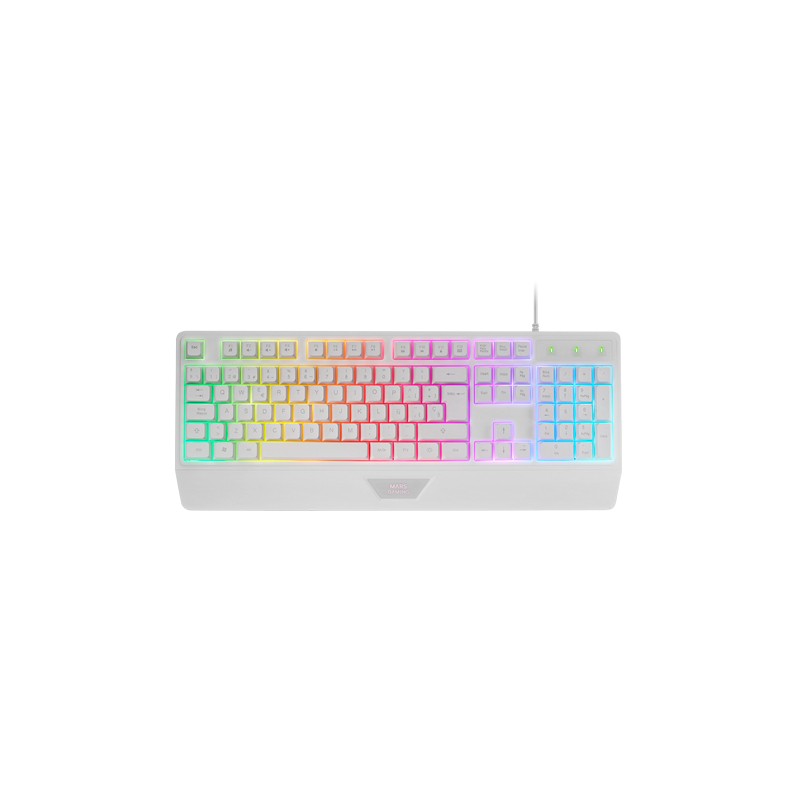 Teclado Mars Gaming Mk124es H-mech Frgb Rainbow Color Blanco