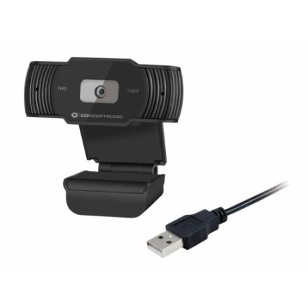 Webcam Fhd Conceptronic Amdis04 1080p Usb Foco Fijo 3.6mm 30 Fps Angulo Vision 65º Microfono Integra