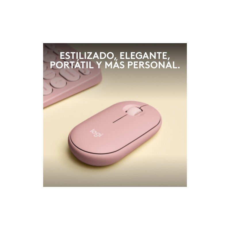RATON LOGITECH PEBBLE MOUSE M350S ROSA BLUETOOTH
