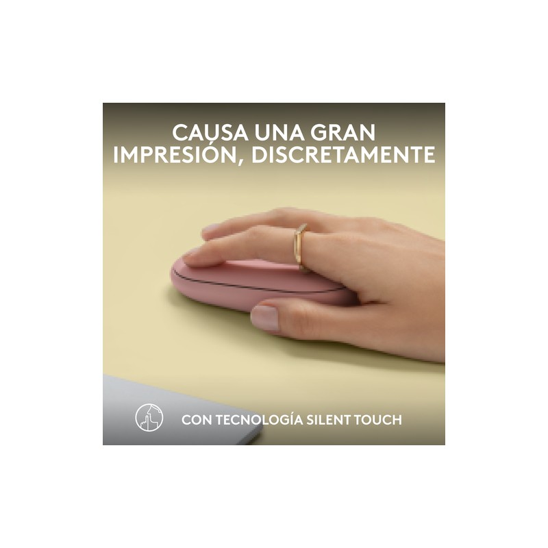 RATON LOGITECH PEBBLE MOUSE M350S ROSA BLUETOOTH