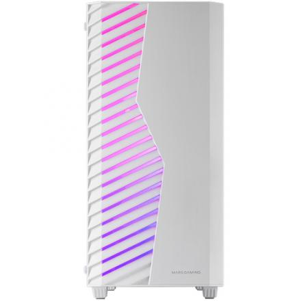 Caja Atx Semitorre Gaming Mars Gaming Mcvolt Ventana Cristal Templado Argb Gpu 327-267mm 2x3.5 2x2.5blanco