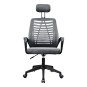 Silla Ergonomica Mars Gaming Mgcergobbgr Gris Respaldo En Malla Transpirable Reposacabezas Ajustable