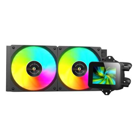 Sistema De Refrigeracion Liquida Mars Gaming Mlvision240 Negro 2x120mm Argb Tpd 500w Pantalla Lcd Para Procesadores Intel Y