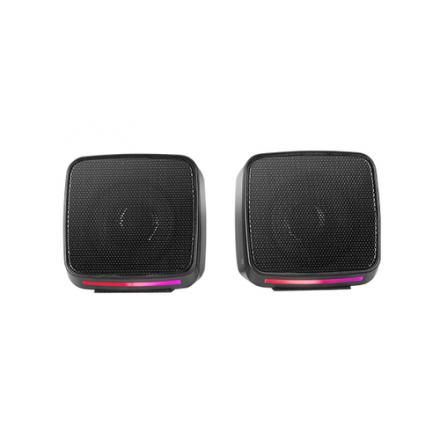 Altavoces 2.0 Mars Gaming Msprow Negro 10w Usb + Jack Control De Volumen Rgb