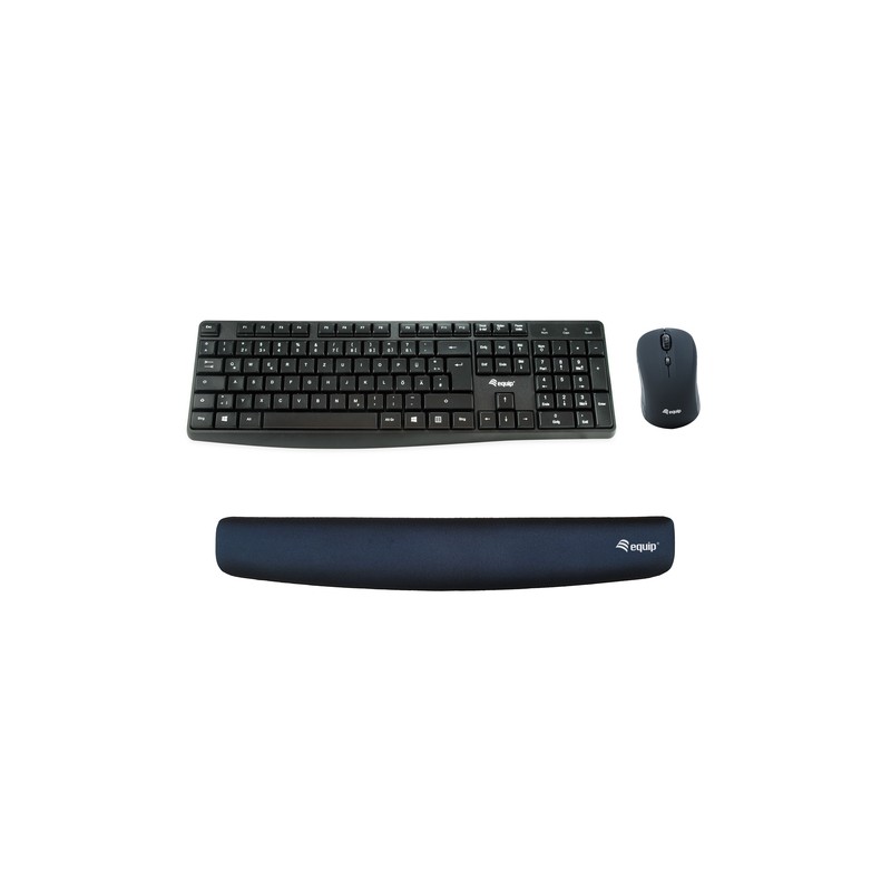 Reposamuñecas De Gel Para Teclado Equip Life Color Negro