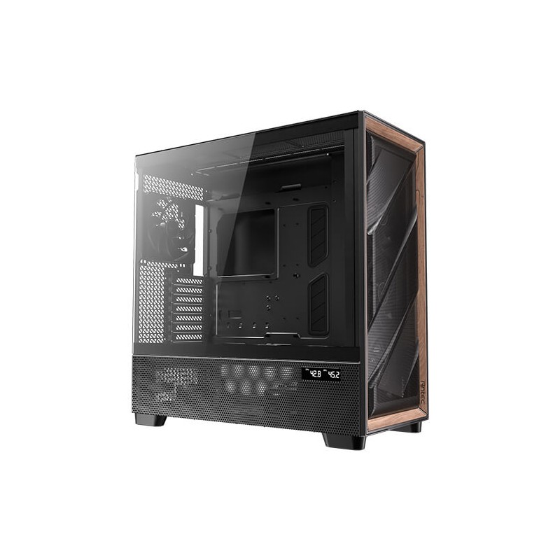 CAJA ANTEC FLUX PRO_EUV WOOD ATX 2XUSB3.0 SIN FUENTE NEGRO