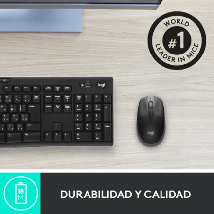 RATON LOGITECH M190 INALAMBRICO NEGRO GRIS
