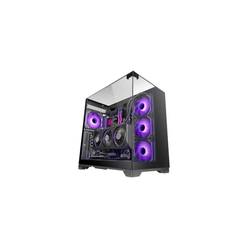 CAJA ATX SEMITORRE GAMING MARS GAMING MCVISION TRIPLE CRISTAL TEMPLADO GPU 415mm 1x3.5 3x2.5 NEGRO