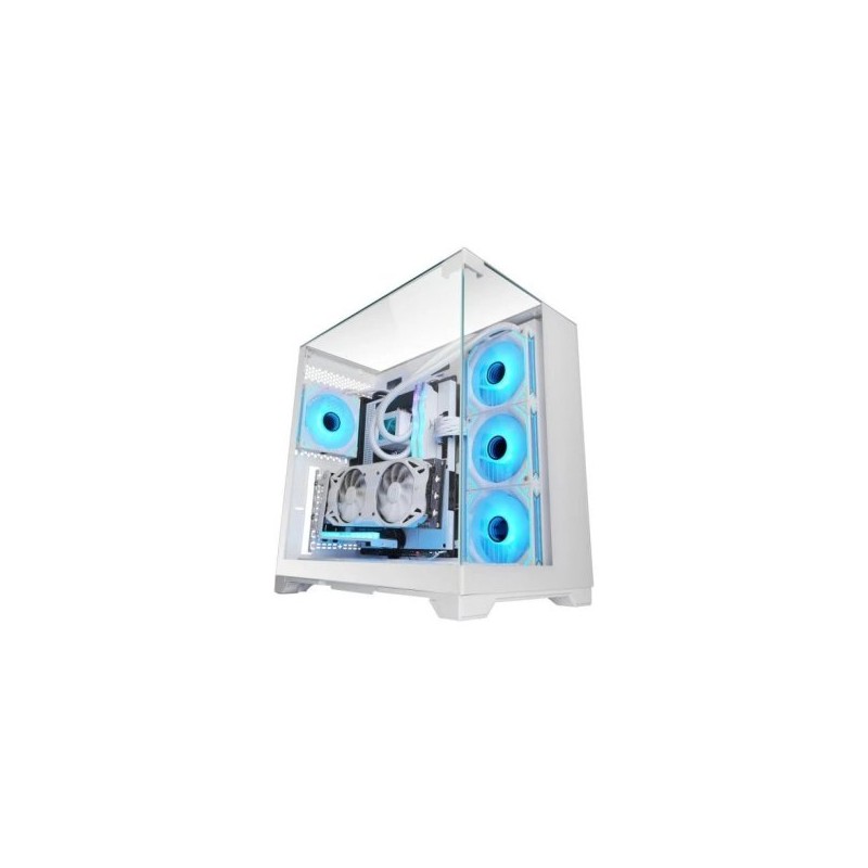 CAJA ATX SEMITORRE GAMING MARS GAMING MCVISION TRIPLE CRISTAL TEMPLADO GPU 415mm 1x3.5 3x2.5 BLANCO