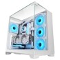 CAJA ATX SEMITORRE GAMING MARS GAMING MCVISION TRIPLE CRISTAL TEMPLADO GPU 415mm 1x3.5 3x2.5 BLANCO