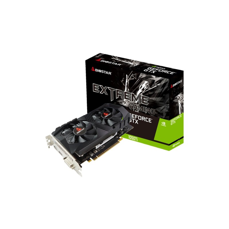 VGA BIOSTAR GEFORCE GTX1050TI 4GB GDDR5 1xDP 1xHDMI 1xDVI 7008MHz CUDA 768 128BIT 250W
