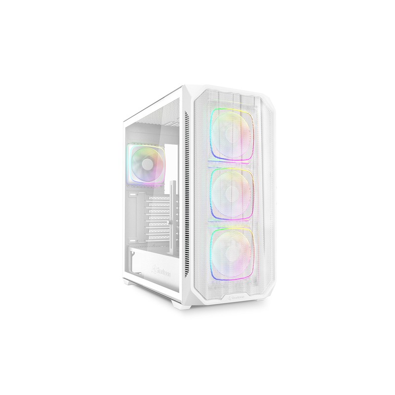 CAJA GAMING SHARKOO NAK5M RGB ATX BLANCO 4XVENT 120MM 3XUSB SN FUENTE