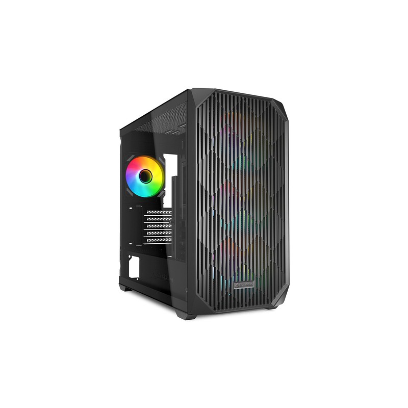 CAJA GAMING SHARKOOM MK3 mATX NEGRO 3XVENT 120MM 3XUSB SN FUENTE