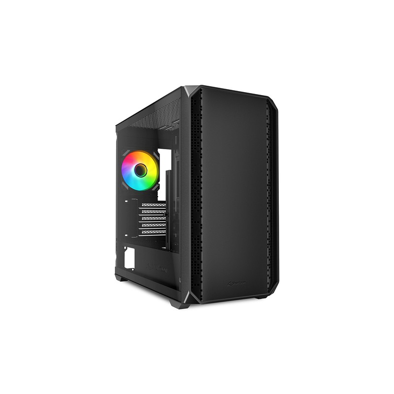 CAJA GAMING SHARKOOM MK2 RGB mATX NEGRO 120MM 3XUSB SN FUENTE