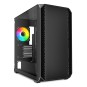 CAJA GAMING SHARKOOM MK2 RGB mATX NEGRO 120MM 3XUSB SN FUENTE