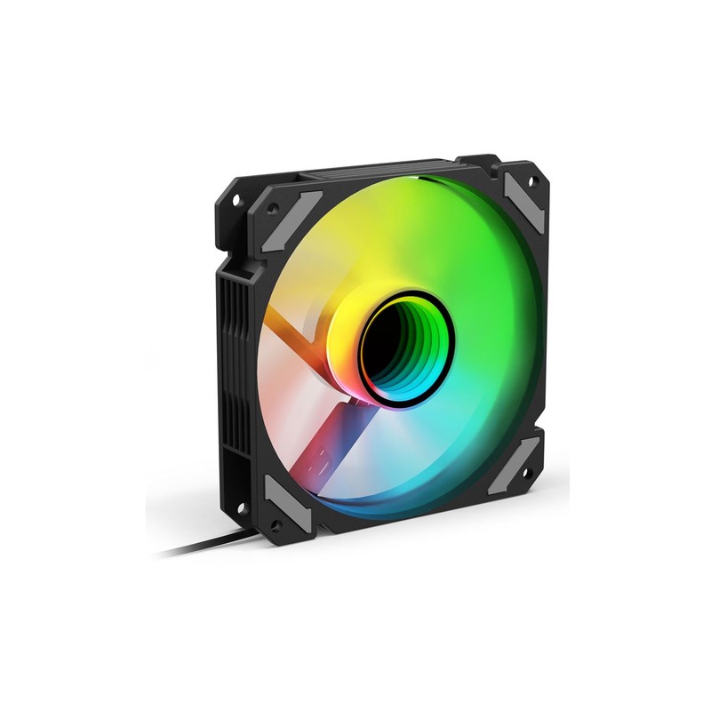VENTILADOR CAJA SHARKOON MIRROR PWM RGB REVERSE NEGRO