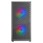 CAJA MICROATX GAMING MARS GAMING MCVORTEX CRISTAL TEMPLADO FRONTAL MESH GPU 273mm 1x3.5 2x2.5 NEGRO