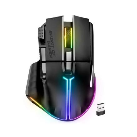 Spirit of gamer ratón inalambrico pro m5 black