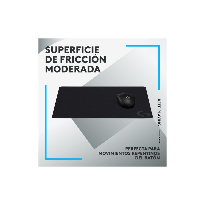 ALFOMBRILLA GAMING LOGITECH G240 280x340mm 1mm GROSOR TELA TEXTURA UNIFORME COLOR NEGRO