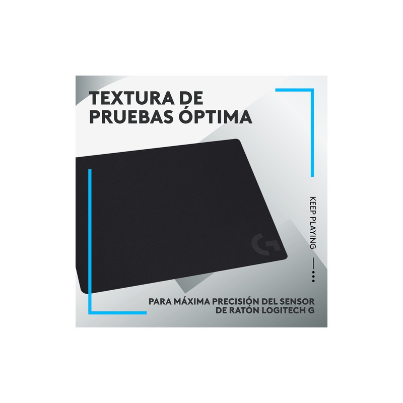 ALFOMBRILLA GAMING LOGITECH G240 280x340mm 1mm GROSOR TELA TEXTURA UNIFORME COLOR NEGRO