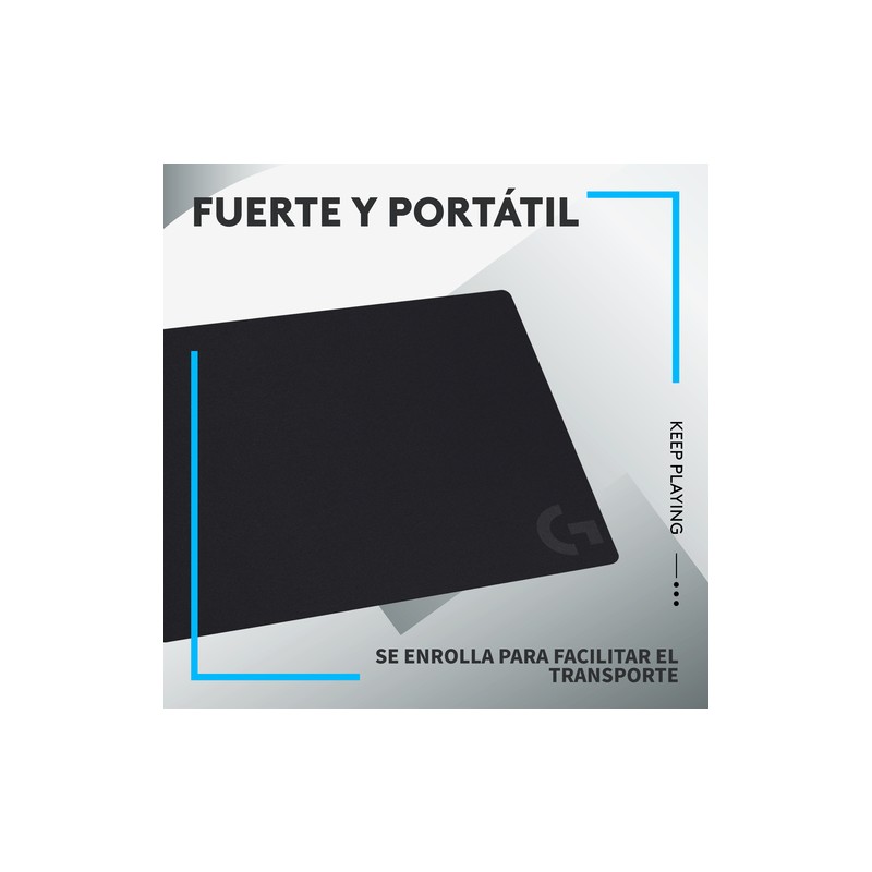 ALFOMBRILLA GAMING LOGITECH G240 280x340mm 1mm GROSOR TELA TEXTURA UNIFORME COLOR NEGRO