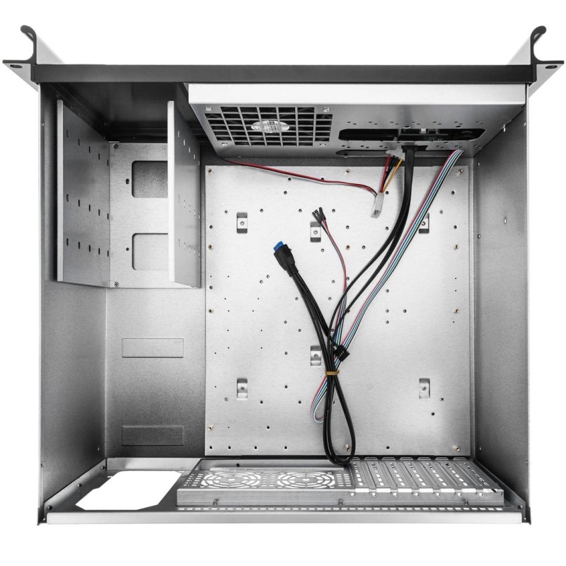 Caja rack 19" IPC ATX 4U 5x3.5" fondo 390mm