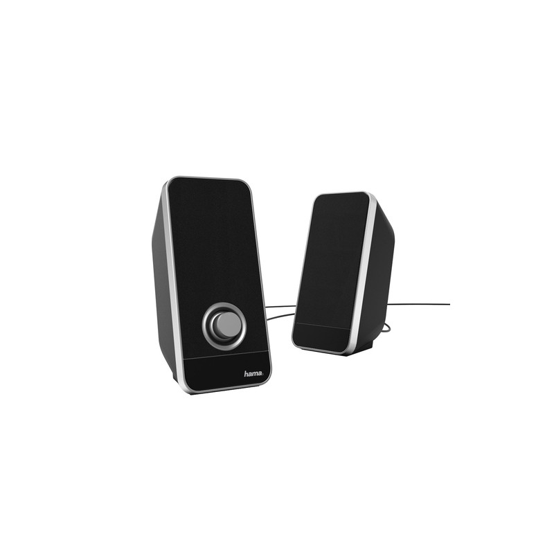 ALTAVOCES 2.0 HAMA SONIC LS-206 JACK 3.5mm ALIMENTADO POR USB CONTROL DE VOLUMEN COLOR NEGRO