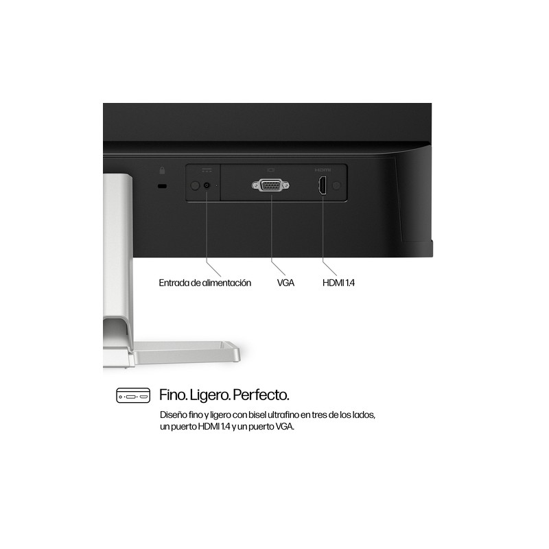 MONITOR HP 524sf S5 FHD 24" IPS HDMI VGA 100Hz 5ms PLATA