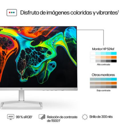 MONITOR HP 524sf S5 FHD 24" IPS HDMI VGA 100Hz 5ms PLATA