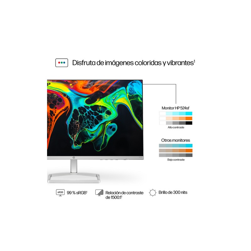 MONITOR HP 524sf S5 FHD 24" IPS HDMI VGA 100Hz 5ms PLATA