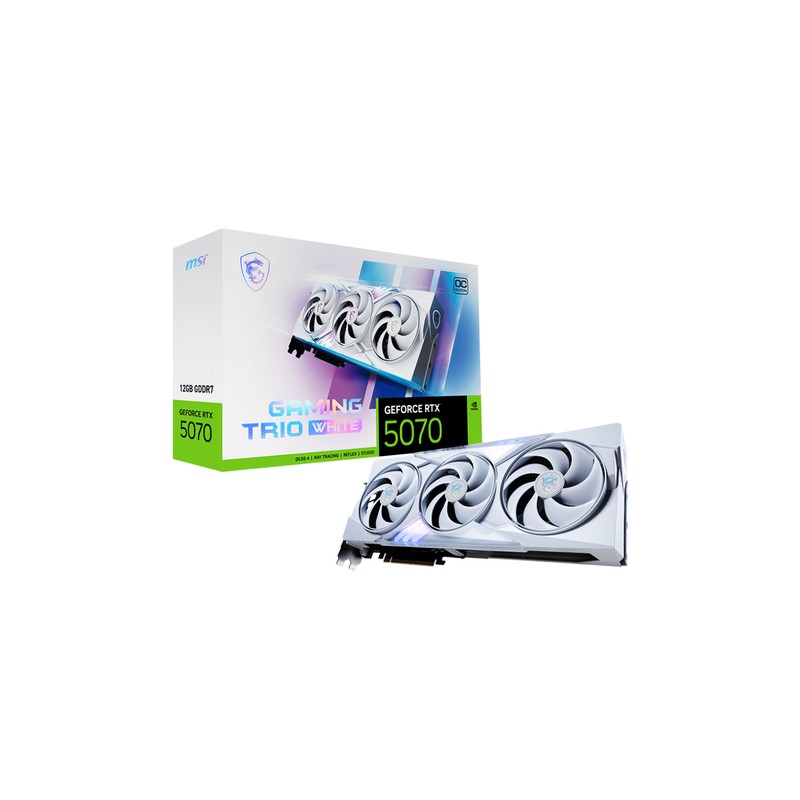 TARJETA GRAFICA MSI RTX 5070 12 GB GAMING TRIO OC WHITE