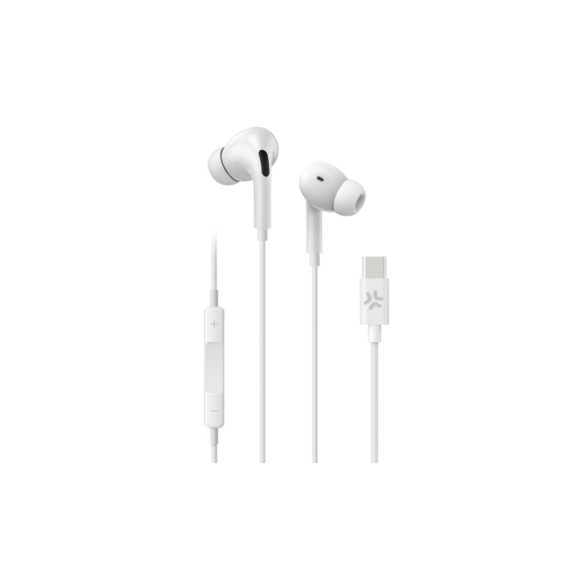 Celly auriculares cable usb-c blanco