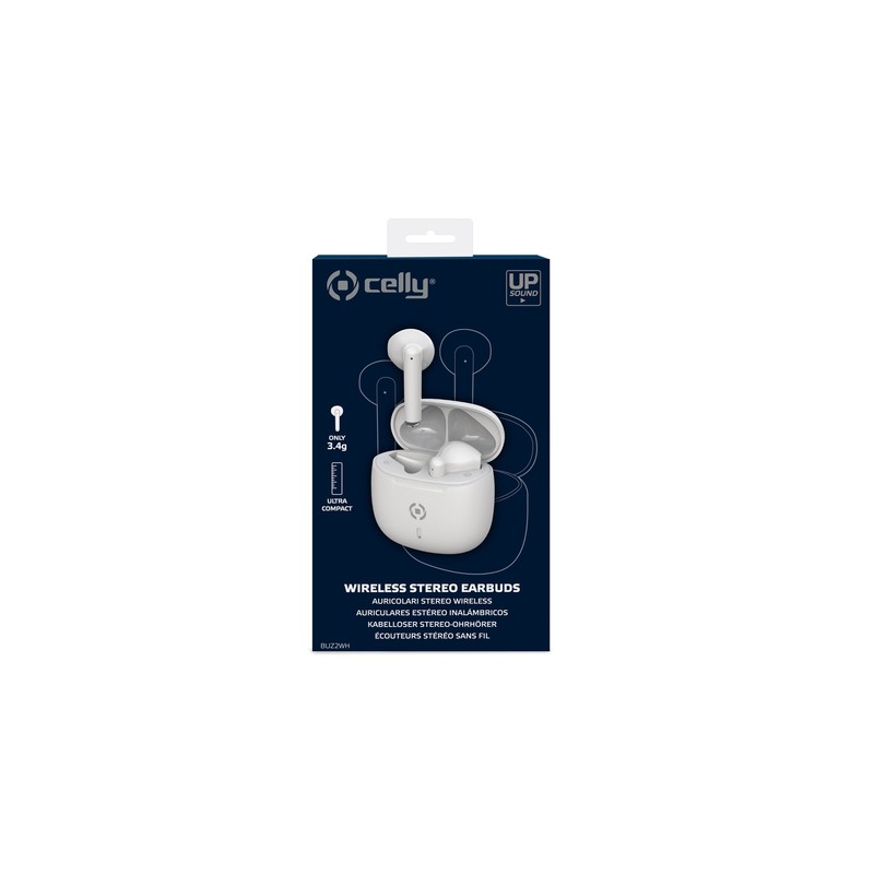 Celly auricular true earbuds buz blanco