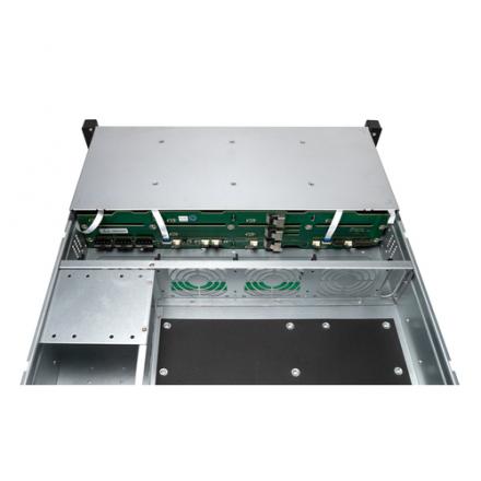CAJA RACK 19" UNYKAch 2U FUENTE 2U MINI REDUNDANTE PLATA NEGRO 12 BAHIAS HOT SWAP 2xUSB2.0