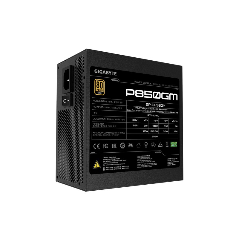 FUENTE ALIMENTACION GIGABYTE GP-P850GM 850W 80+ GOLD