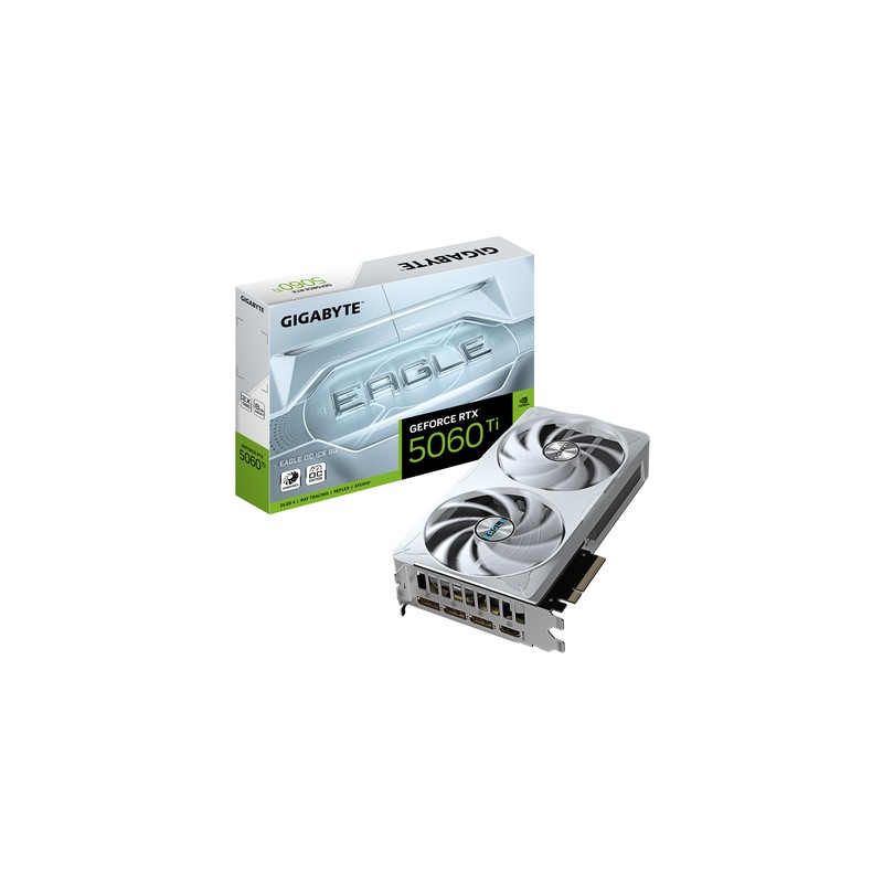 TARJETA GRAFICA GIGABYTE RTX 5060 TI EAGLE ICE OC 8GB GDDR7 BLANCO