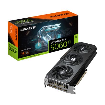 TARJETA GRAFICA GIGABYTE RTX 5060 TI OC 8GB GDDR7 NEGRO