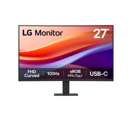 MONITOR 27" CURVO 1500R HDMI USB-C LG 27U421A-B FHD VA, 100Hz 250CD 5MS 3000:1 VESA 100X100