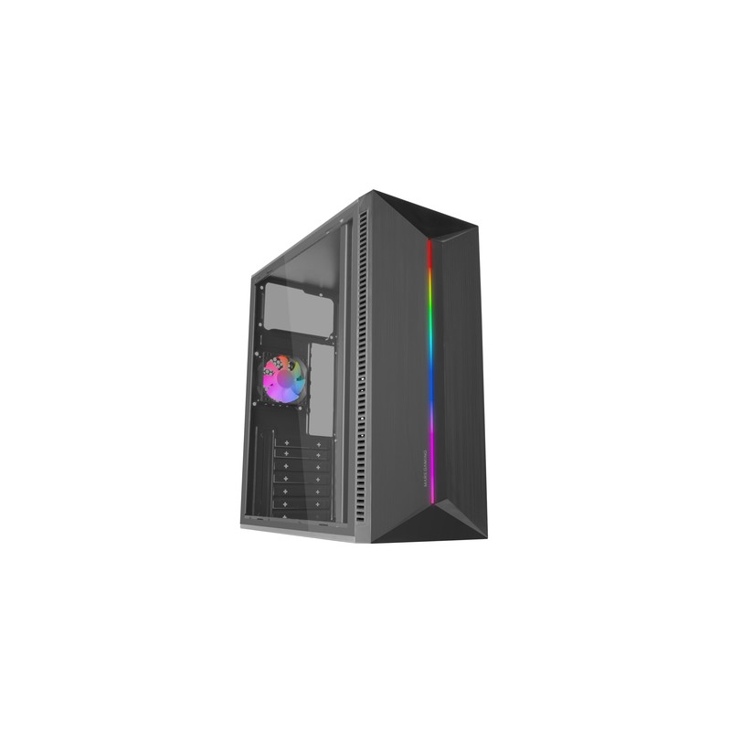 CAJA ATX SEMITORRE GAMING MARS GAMING MCBLAZE CRISTAL TEMPLADO GPU 300mm 1x3.5 3x2.5 NEGRO