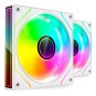 KIT 2xVENTILADOR INTERNO ARGB MARS GAMING MF3DPROX2 BLANCO 120mm ARGB 360º PWM