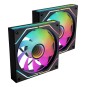 KIT 2xVENTILADOR INTERNO ARGB MARS GAMING MF3DPROX2R NEGRO 120mm ARGB 360º PWM ASPAS INVERTIDAS
