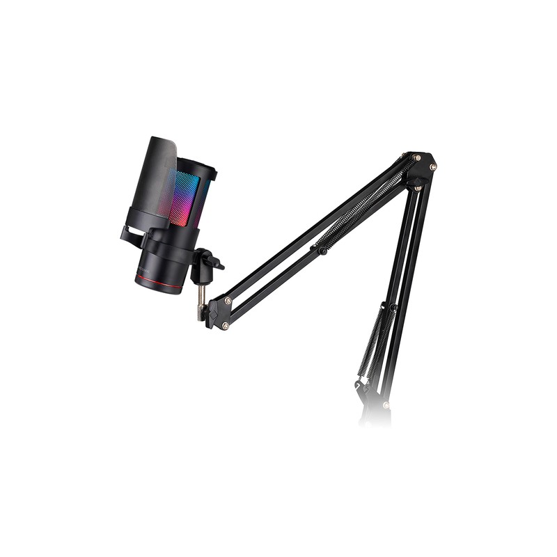 MICRÓFONO DE ESTUDIO PROFESIONAL MARS GAMING MMICSC ADC 192Khz 24BIT BRAZO MECANICO FILTRO POP ARGB