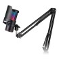 MICRÓFONO DE ESTUDIO PROFESIONAL MARS GAMING MMICSC ADC 192Khz 24BIT BRAZO MECANICO FILTRO POP ARGB