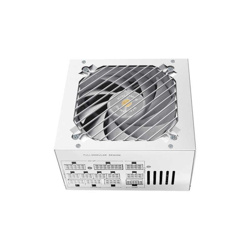 FUENTE DE ALIMENTACION MARS GAMING 1000W MODULAR ATX 3.1 80+ GOLD 140mm SILENT BLANCO