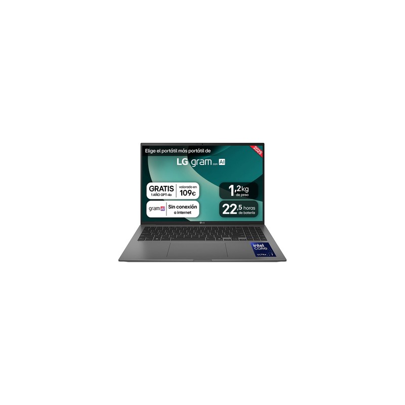 PORTATIL LG GRAM U7-255H 16GB 1TB 16" WQXGA FreeDOS