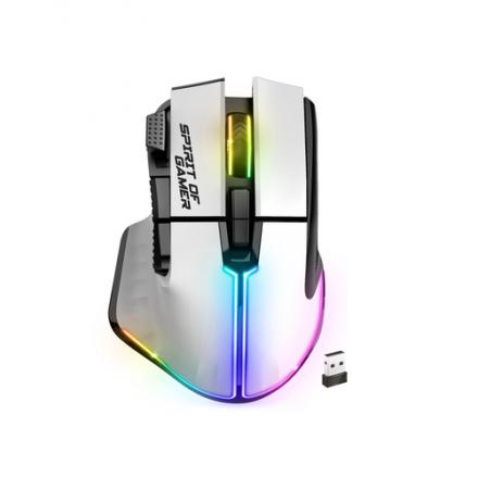 Spirit of gamer ratón inalambrico pro m5 white