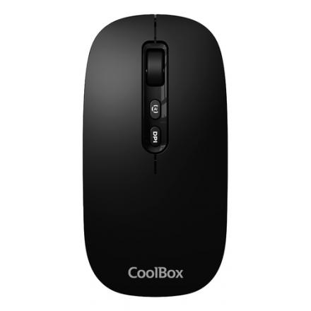 Coolbox ratón w02-ia inalámbrico rf+bt negro