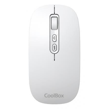 Coolbox ratón w02-ia inalámbrico rf+bt blanco