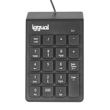 Iggual teclado numérico usb ck-num-19t negro