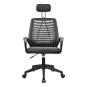 SILLA ERGONOMICA MARS GAMING MGCERGOBBK NEGRO RESPALDO EN MALLA TRANSPIRABLE REPOSACABEZAS AJUSTABLE